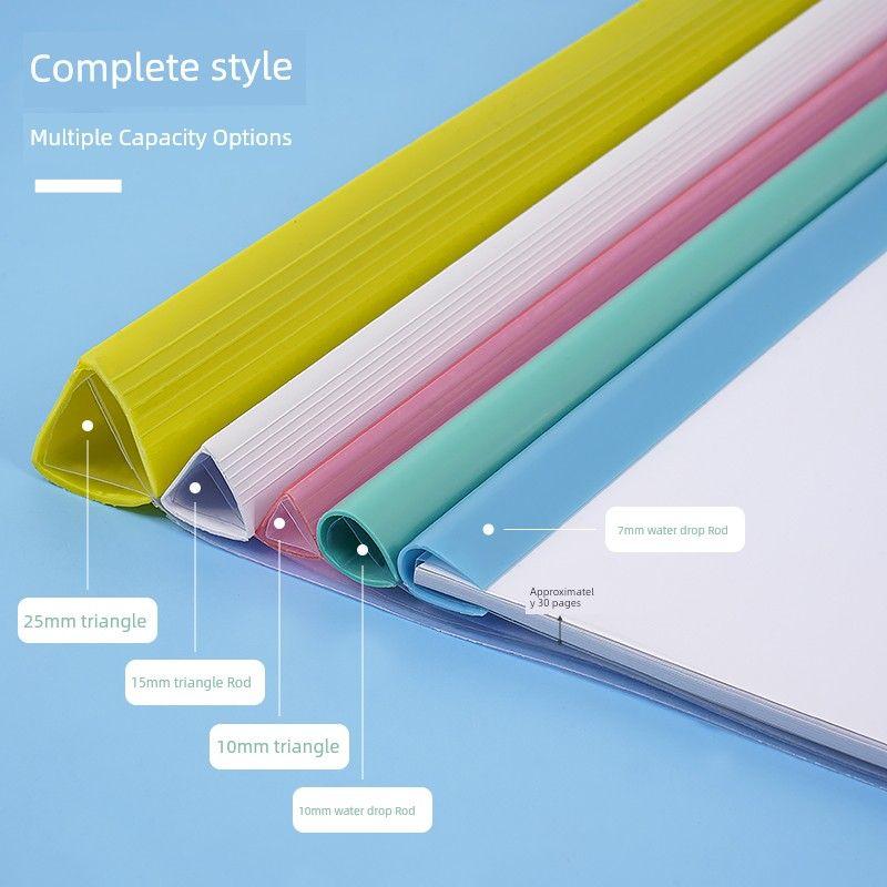 Folder File Test Paper Storage Transparent Book Wallet Book Classification Clip Student Stationery Notebook Case Report Cover Pull Rod Office Supplies