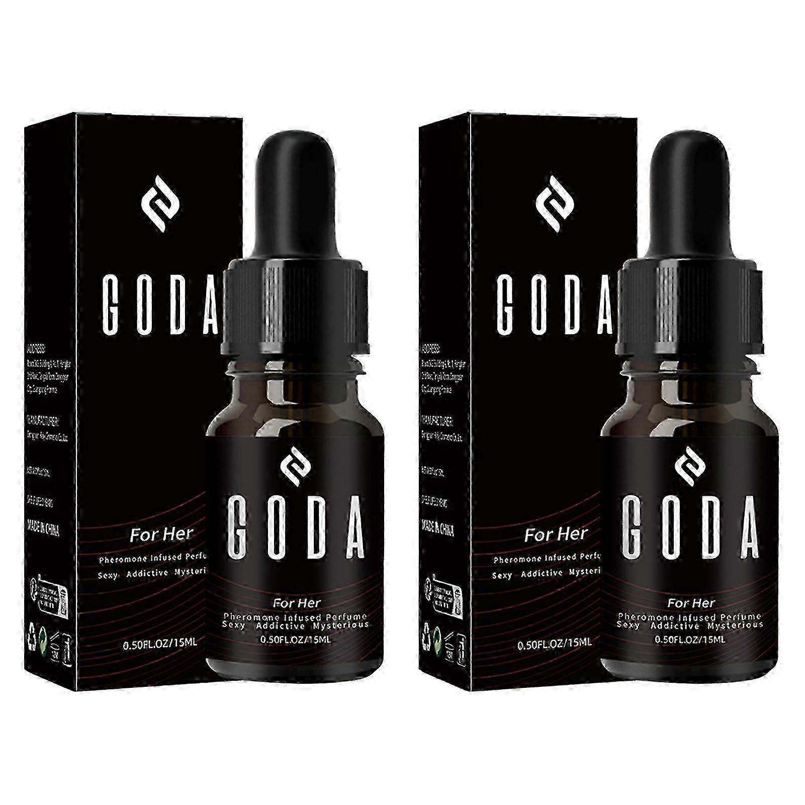 1-3X GODA For Her Pheromonparfüm für Frauen - 15ml/0.50 fl. oz Lang anhaltendes Goda Pheromon Parfüm Geschenk 2pcs