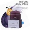 Perfume Body Scrub Hydrating Smoothing Skin Natural Exfoliating Salt Rose Coral Amber Vanilla Scent Moisturizing Cleansing Skin
