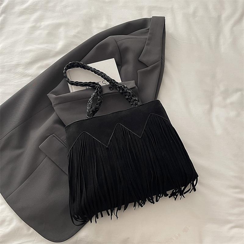 

Tassel bag big bag retro bohemian woven portable shoulder bag women s tide travel style