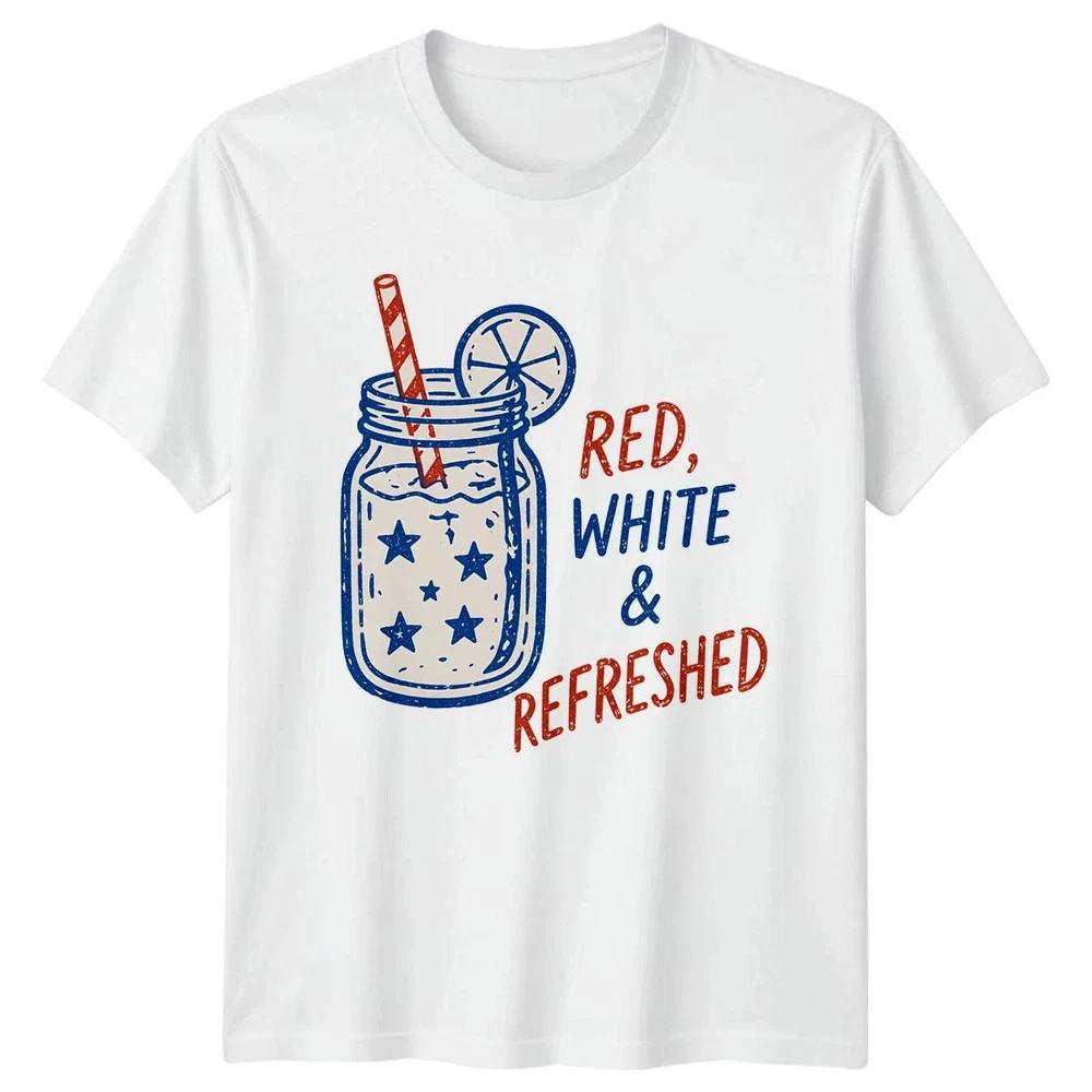 Red White And Refreshed Unisex T Shirt 4th Of July Gift S