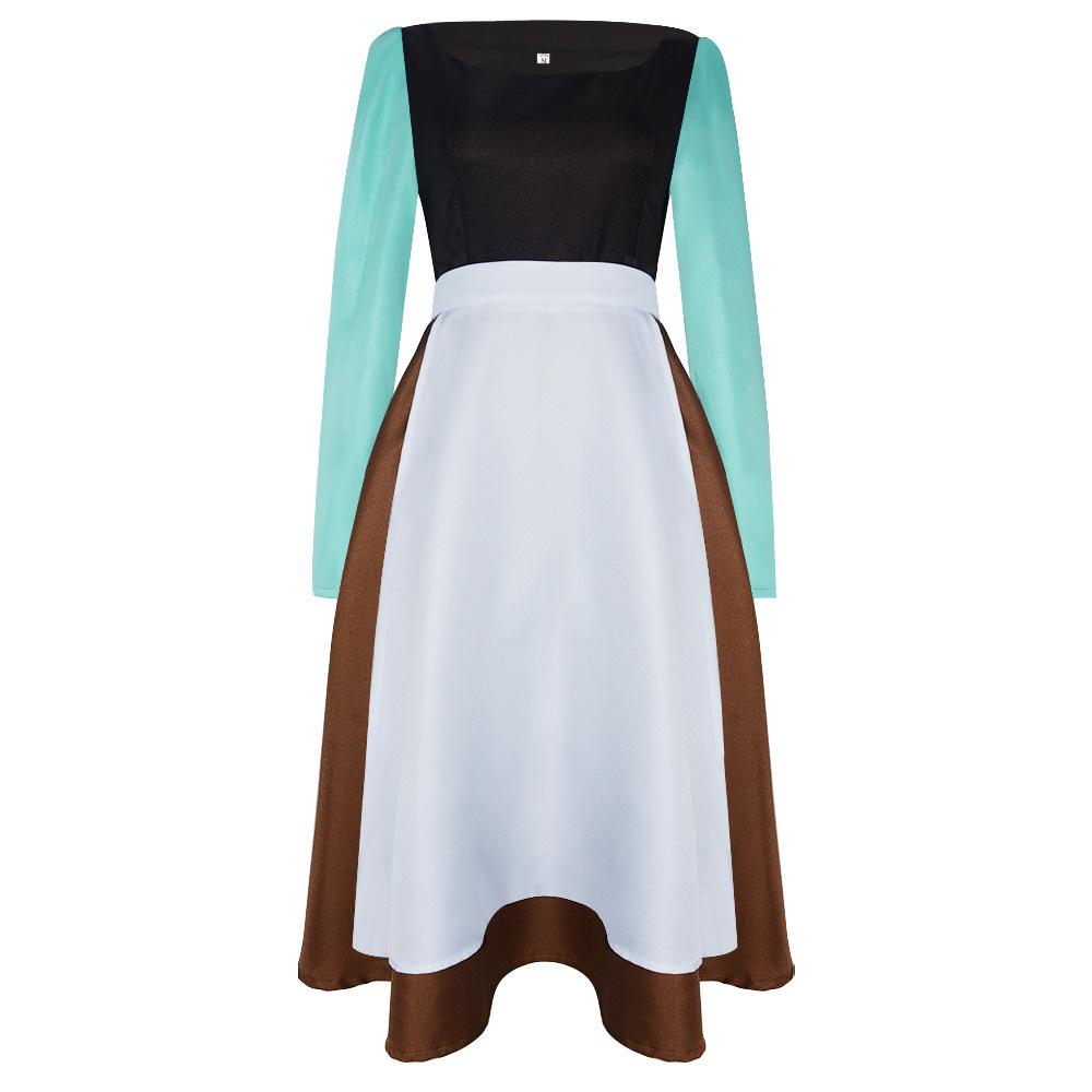Cinderella Maid Cosplay Costume, Halloween Princess Stage Performance Dress