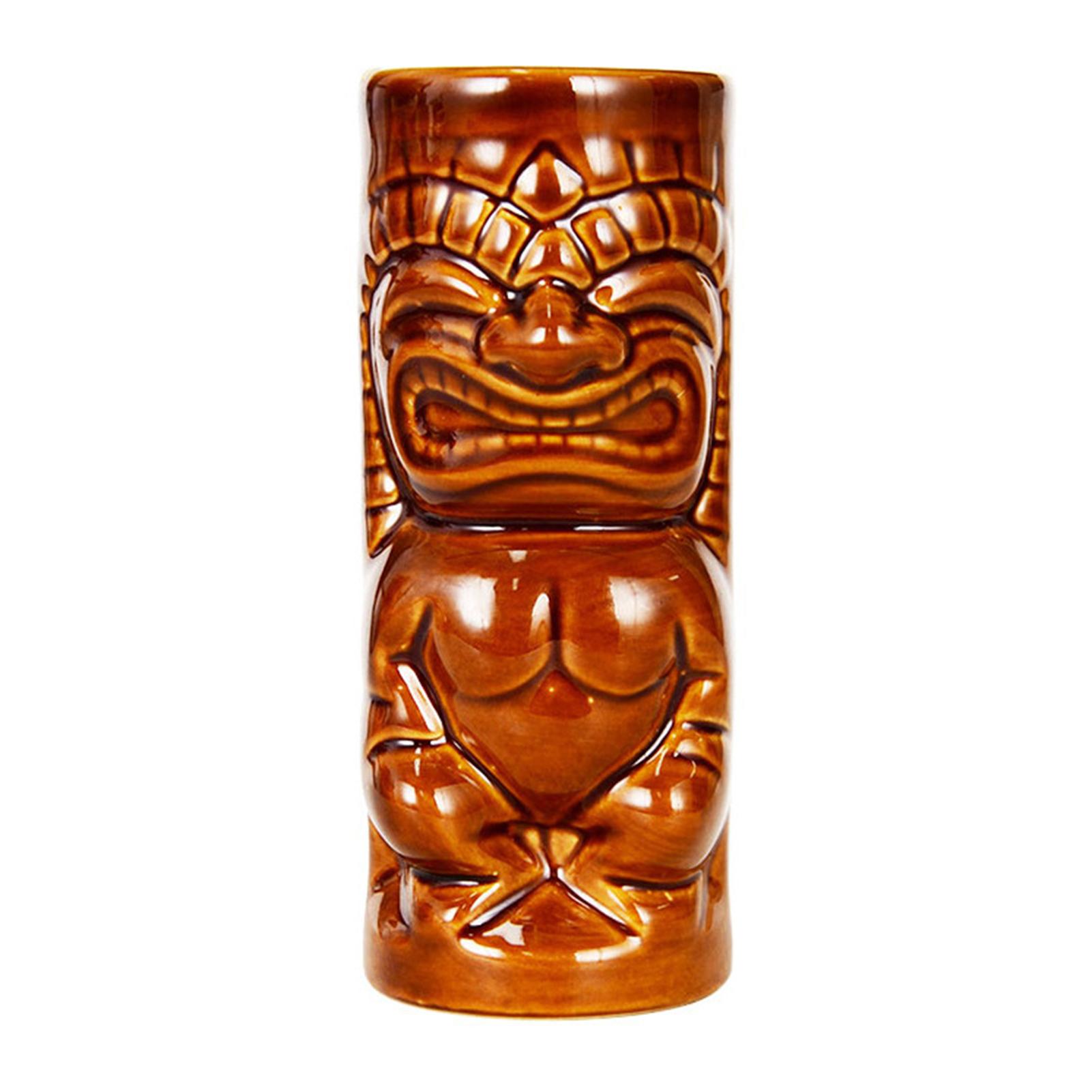 

Hawaii Ceramic Tiki Mug Creative Cocktail Cup Easter Island Bar Tool Halloween Gift for Festival party drinks Cups