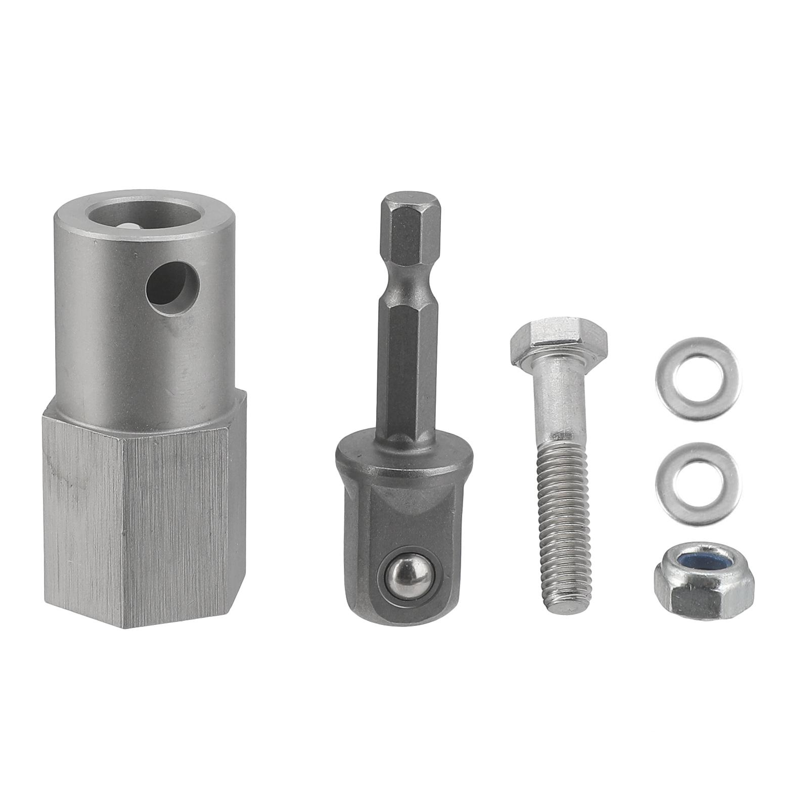 

Комплект адаптеров для аккумуляторной дрели из нержавеющей стали с 12-дюймовым адаптером для бит, подходит для верхнего ветра серебряный