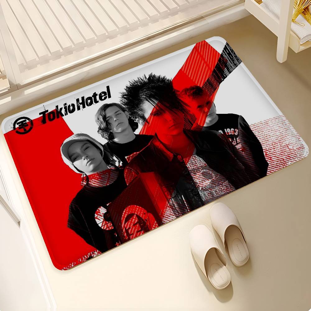 T-Tokio H-Hotel Band Floor Carpet Kids Room Bedroom Decoration Balcony Anti-Slip Doormat Living Room Hotel Decor Mat