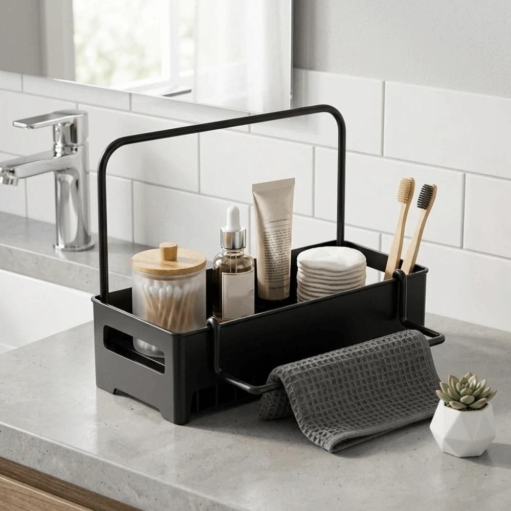 Tidy Detachable Sink Storage Rack Multi Functional Sponge Holder Drain Rack Storage Tray Tray for Kitchen Countertop