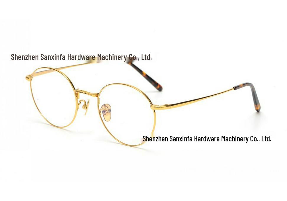 Unisex Retro Round Titanium Glasses Frame with Blue Light Blocking
