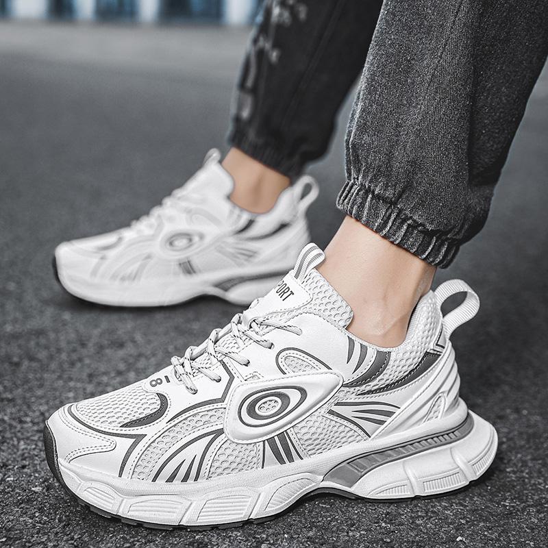 Thick AndComfortable Versatile Sports Shoes 2024 New Mesh Breathable Shoes Men's Sports Running Leisure Fitness Vulcanized Shoes