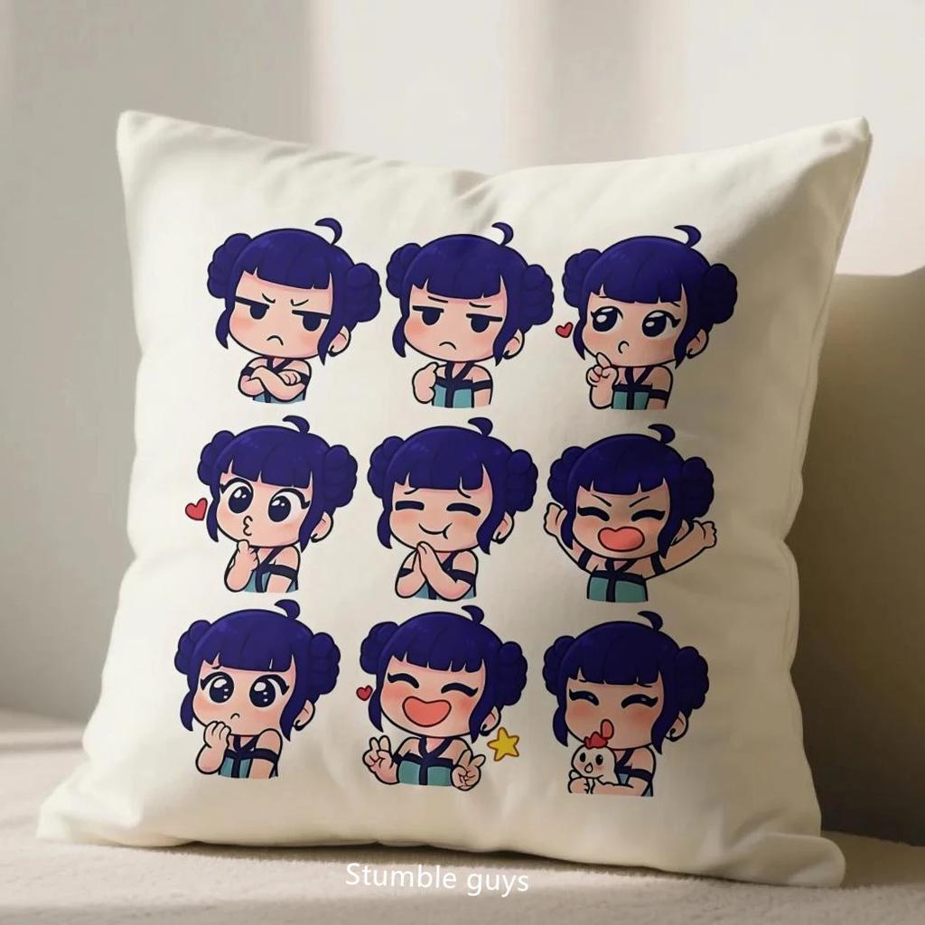Kpop Demon Hunters Cushion Cover Sofa Anime 45X45cm Pillowcase Living Room