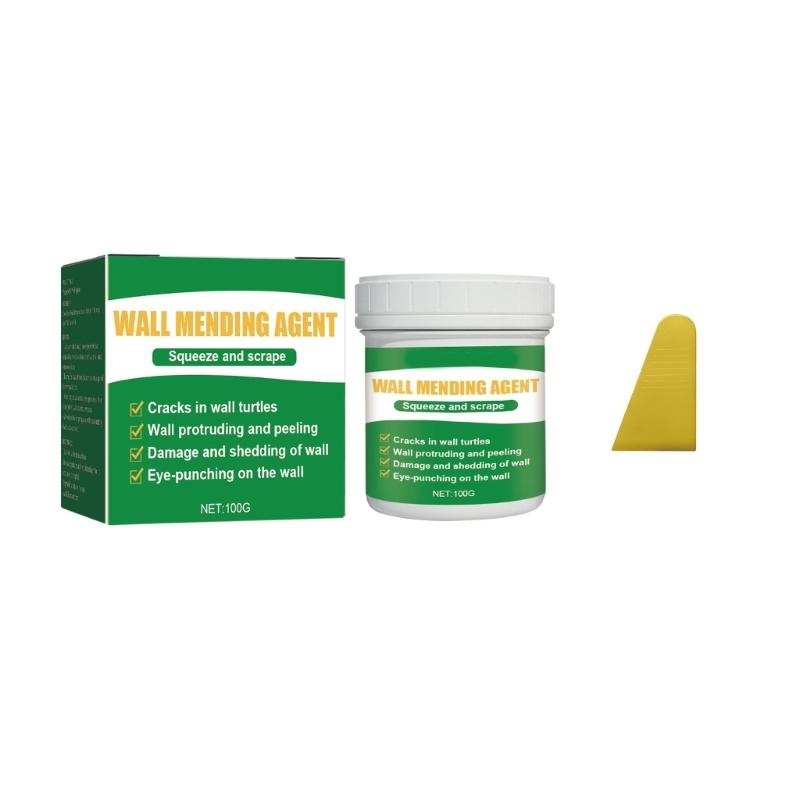 

100г Засіб для ремонту стін Крем для ремонту стін зі скребком Форма для ремонту тріщин у стінах Вологостійкий Швидкосохнучий Крем-шпаклівка для стін