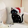 Christmas Cute cat cushion cover Plush Fabric Soft Double Sided Print Sofa Cushion Cover Throw Pillow Covers