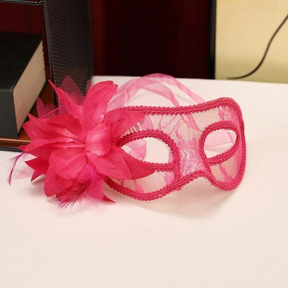Multicolor Feather Mask Flower Masquerade Ball Mask Holiday Costume Accessories