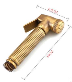 Classic Antique Brass Bidet Set Hand Sprayer Portable Toilet Shower Bidet with Brass Bracket Holder Durable Hose