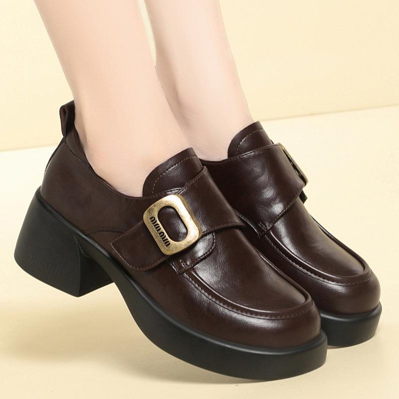 Fashion 2024 Japanese Style Lolita Shoes Women Vintage Chunky Loafers Slip On Black Single Pumps British Women Cosplay JK Uniform Shoes