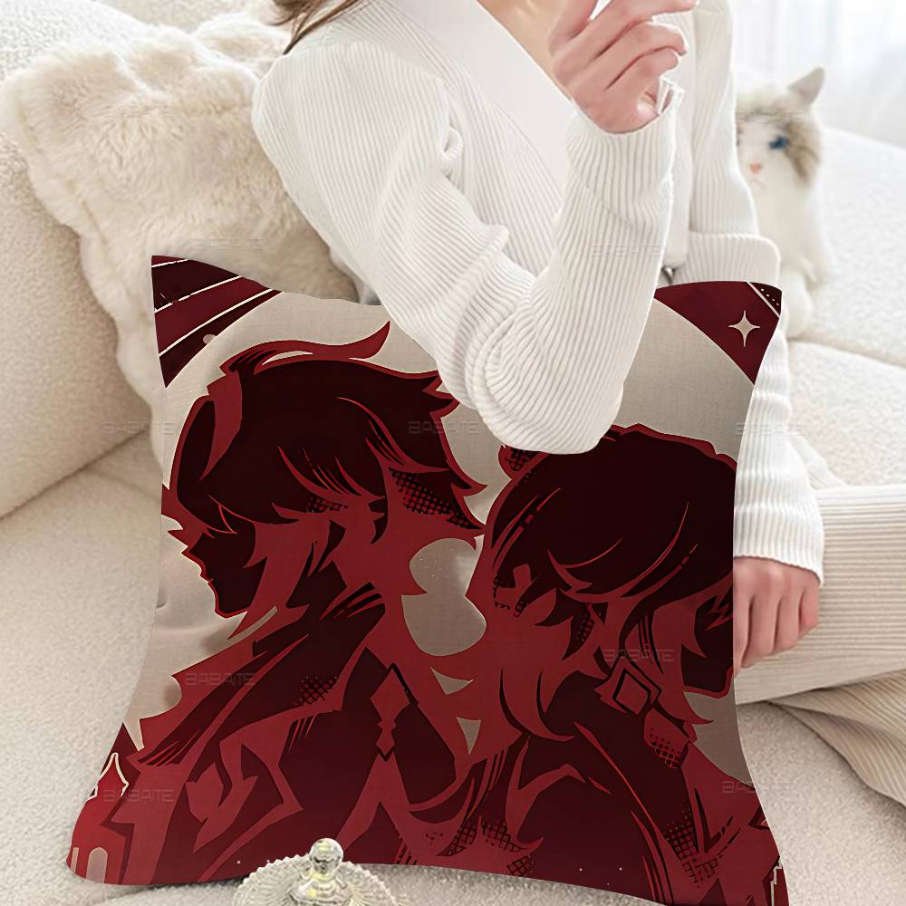Genshin Impact Game Pillow Cover Sofa Cushion Cover Home Room Decoration Children Gift