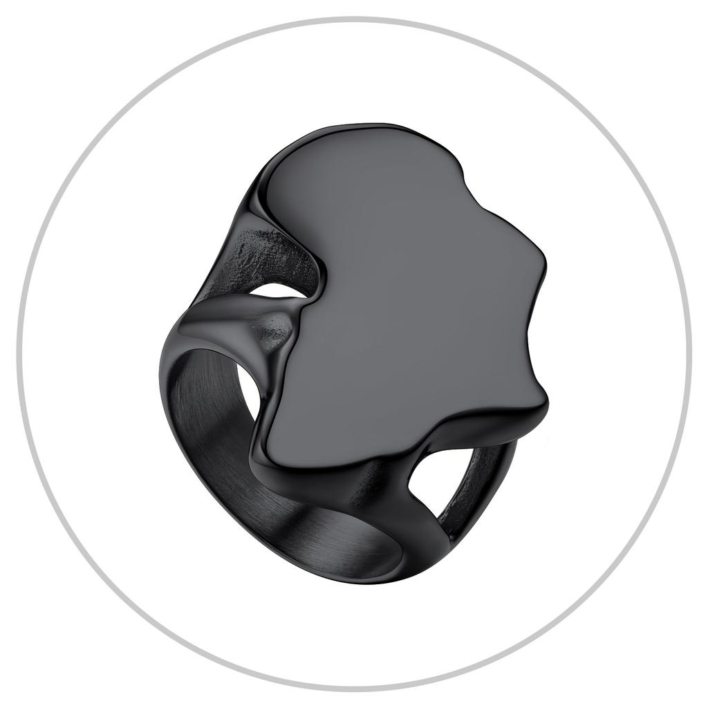 Nerezové Veľké Prstene s Mapou Afriky pre Muža Ženu Plné / Duté Signetové Prstene s Mapou Afrických Krajín Unisex Šperky Darček