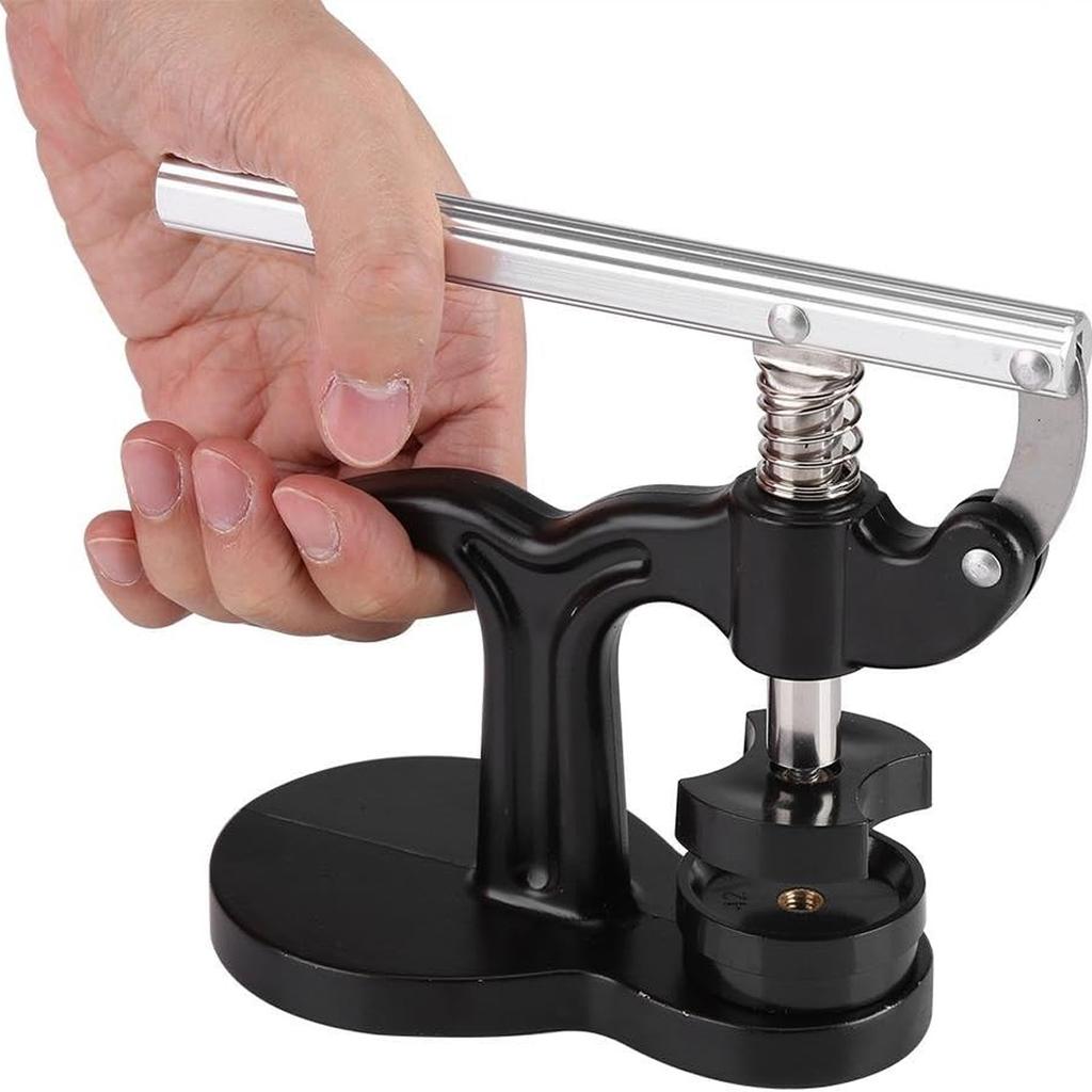 18Pcs Watch Press Tool With Watch Battery Replacement Tool Kit And Fitting Dies For Watch Back Remover Closer Repair And Batte