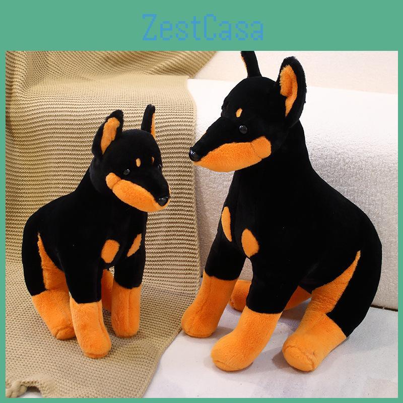 Adorable Plush Doberman Dog Soft Toy Perfect For Kids Birthday Gifts And Cuddles
