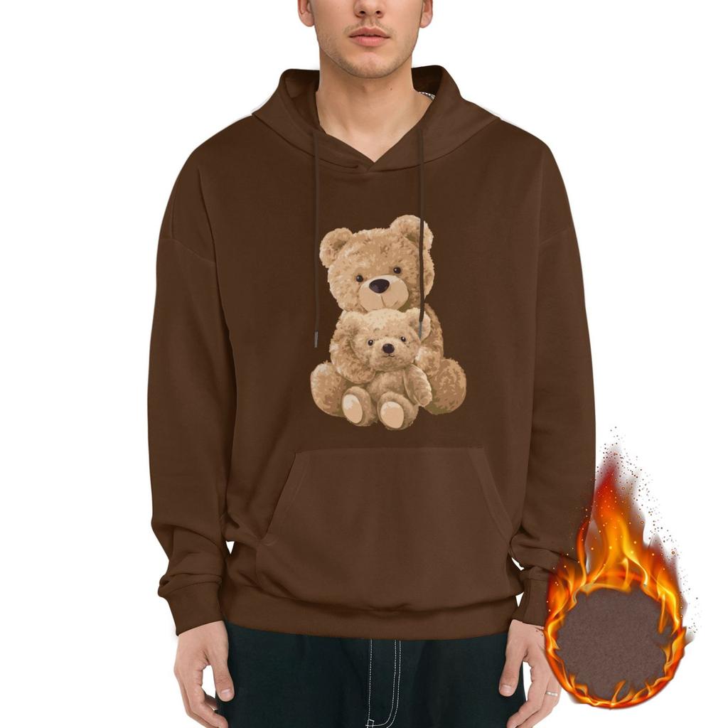 1 Pack Men’s Soft Warm Hoodie Fleece Lined Pullover Hooded Sweatshirt Casual Outdoor Winter Daily Streetwear M-3XL