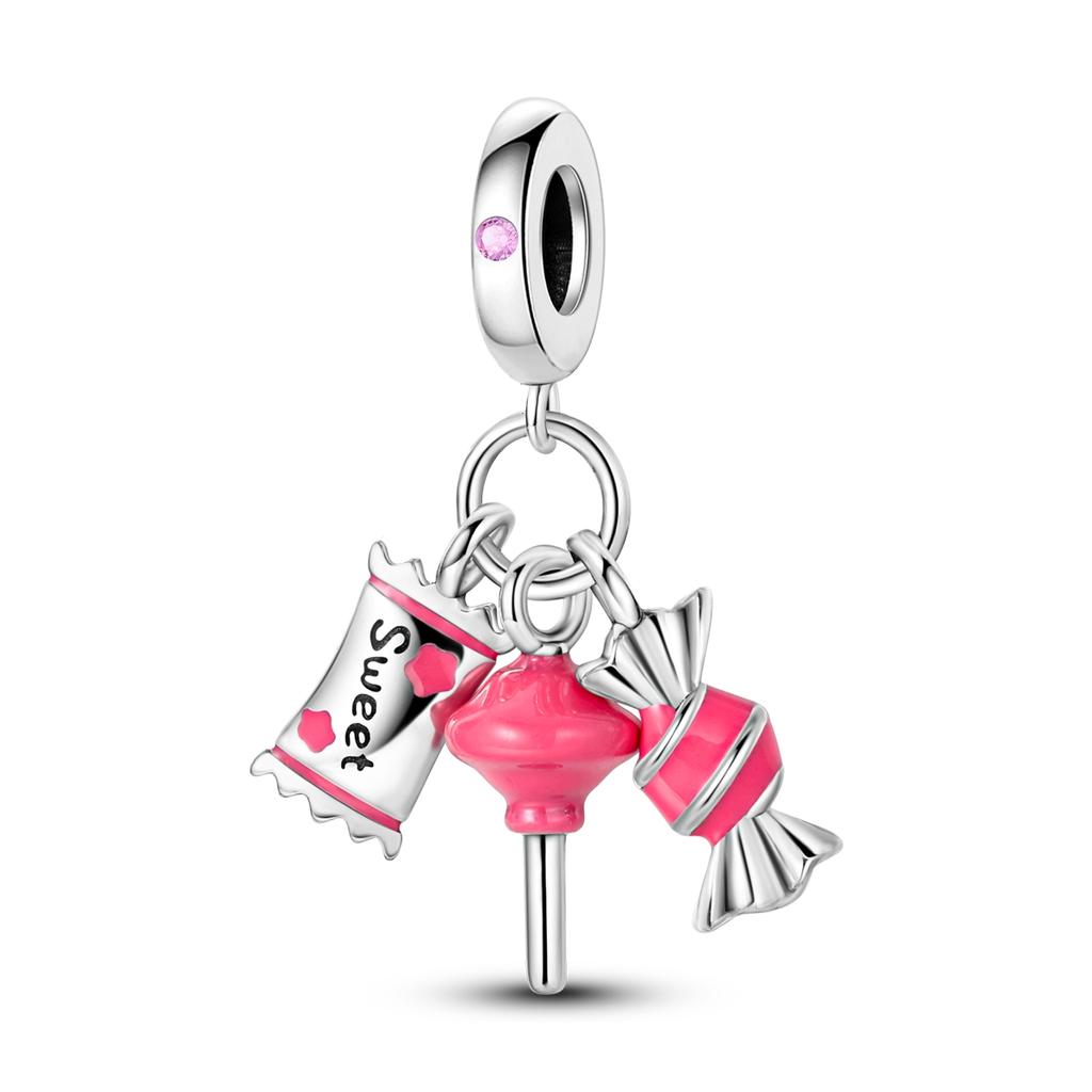 Copper Pink Ballet Shoes Ballet Set Charms Fit Original Charm Bead Pendent Dangle Bracelet Diy Women Jewelry Gift