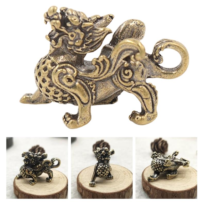 Brass Fengshui Dragon Ornament for Good Fortune and Happiness Ornaments for Home Desktop Car Vintage Decorations
