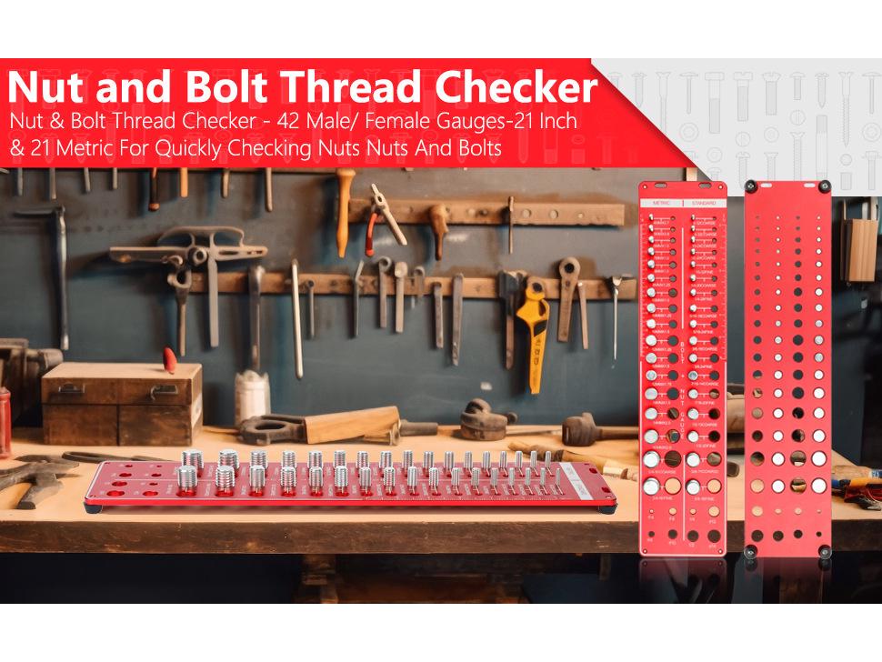 Screw Nut & Bolt Thread Checker and Measuring Gauge