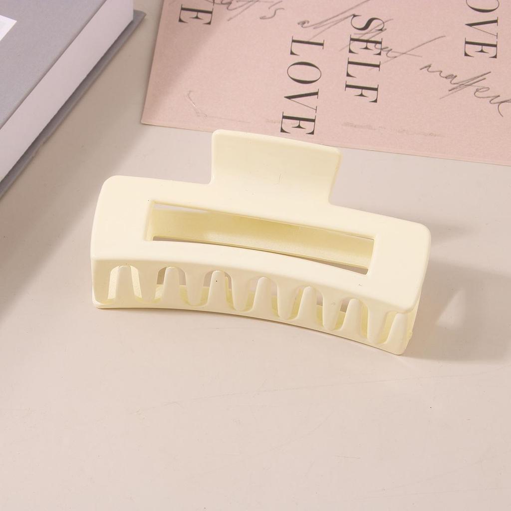 8.5CM x 10.5CM Rectangular Matte PS Hair Clip - Simple Shark Hair Accessory