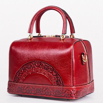 Bolso de Mujer Moda Primavera Tendencia Versátil Bolso de Mujer Cuero Casual Piel de Vaca Repujada Bolso Bandolera