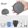 Silicone Coasters for Drinks Coaster Set with Holder, Non Slip Diamond Pattern Drink Anti Pads Cups Glasses, Heat Resistant Table Mat Home Bar Dining
