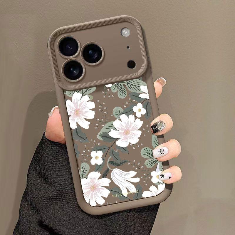 Elegant Orchid Print Girlish Anti Drop Shockproof Soft Phone Case For Multiple Iphone Models