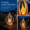 Metal Solar Lamp Waterproof Hanging Light Decoration Flame Lamp  Outdoor