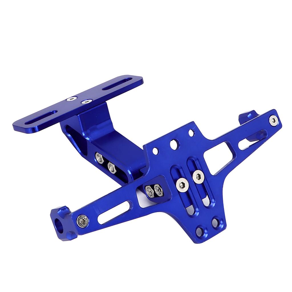 Telescopic Aluminum Alloy Bracket License Plate Holder with LED Light for Motorcycle