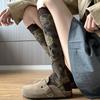 Fashion Vintage Floral Stockings Spring Autumn Cotton Elastic Breathable JK Boots Long Tube Socks Ladies Ruffle Knee High Socks