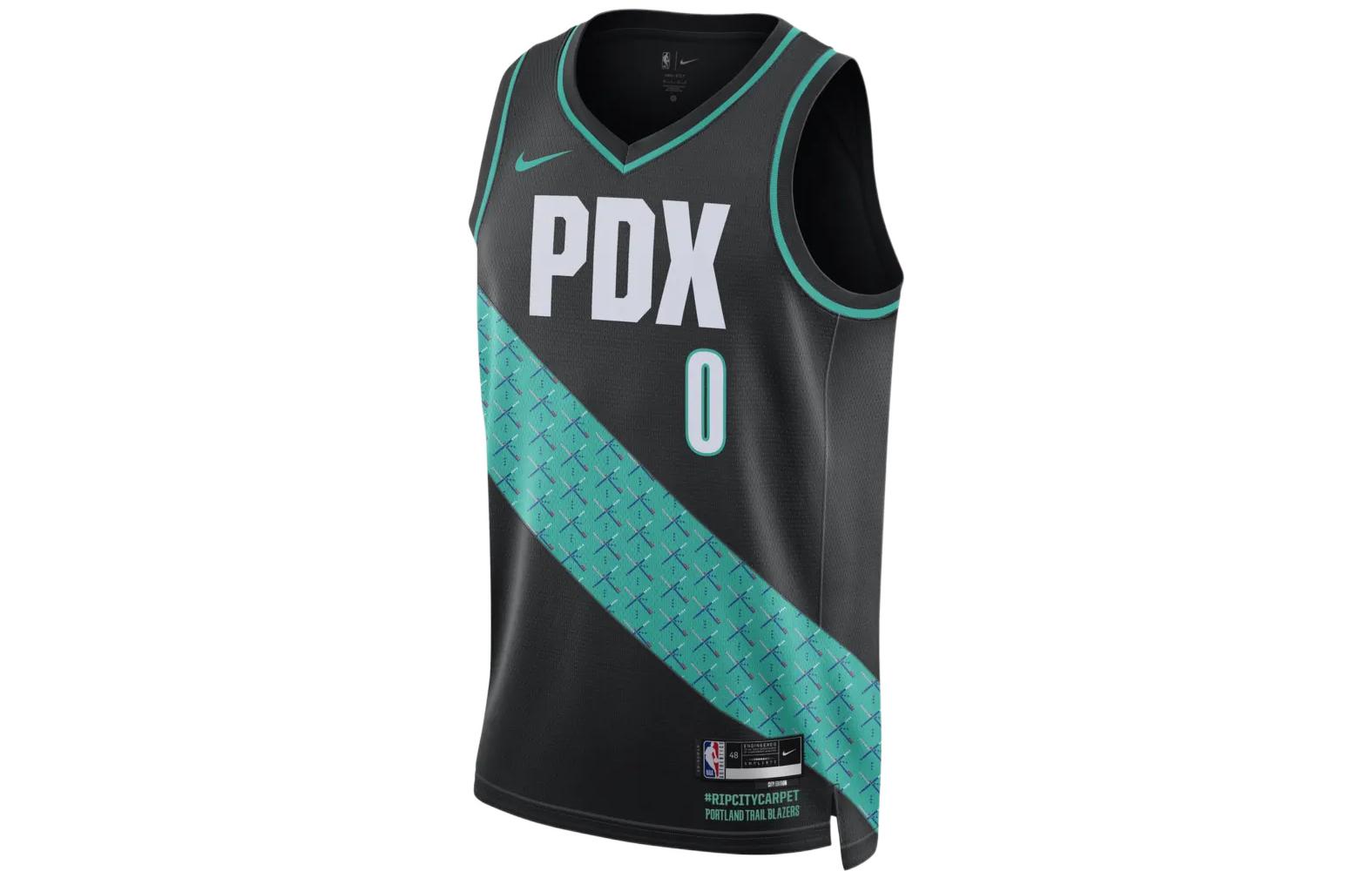 

Nike Nba Damian Lillard Portland Trailblazers City Edition Swingman Jersey DO9608-010 M