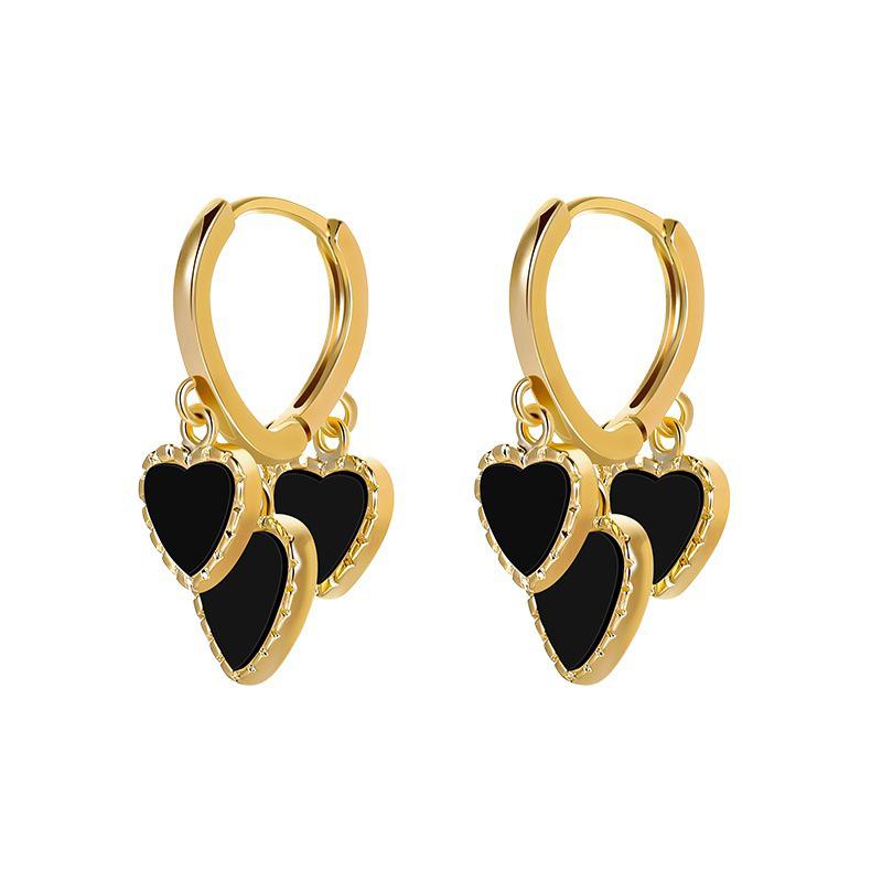 Black Heart Tassel Hoop Earrings - Luxury, Unique, and Trendy Accessories for Women