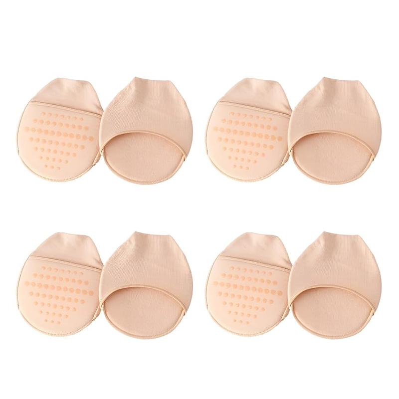 

Подушечки для стоп з м якою губкою та силіконовими крапками Шкарпетки-подушечки для передньої частини стопи Нековзкі напівшкарпетки 1 pair бежевий
