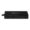 STARTECH Hub USB 3.0 à 3 ports avec adaptateur Gigabit Ethernet et câble intégré - Concentrateur USB 3.0 portable - Aluminium