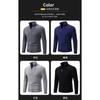 Mens Stand Collar Thickened Jacquard Zip Up Cardigan Knit Sweater
