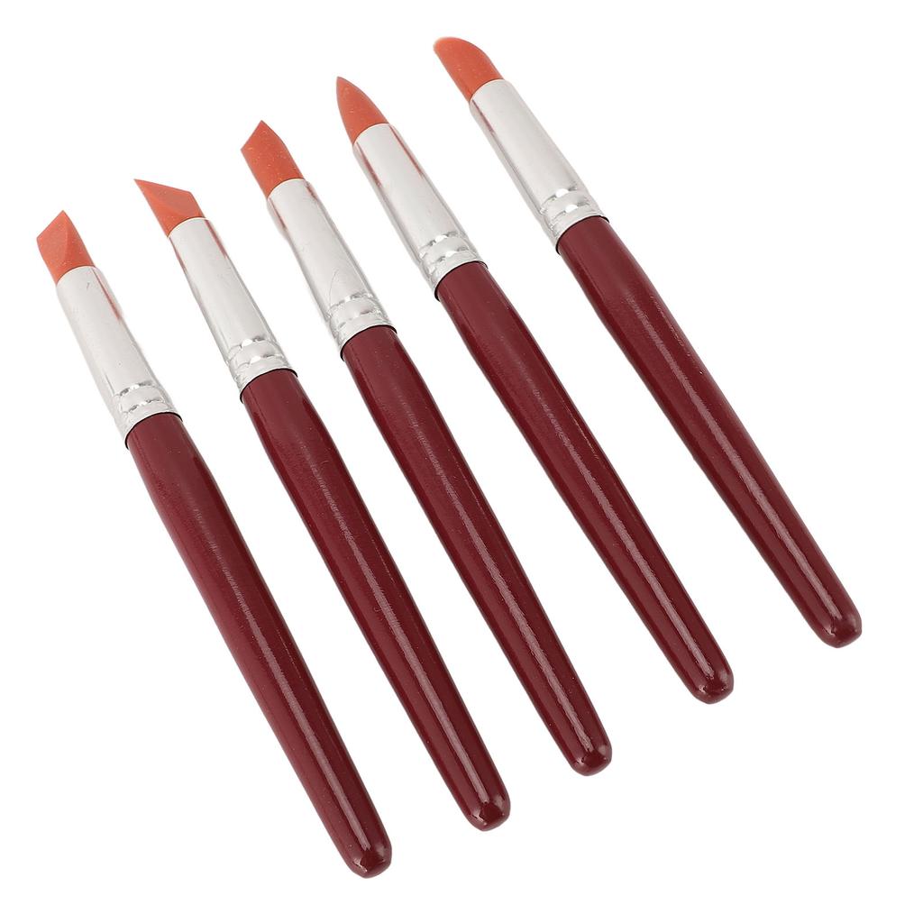5PCS Silicone Clay Sculpting Tools Multiple Shape Pottery Pen for Modeling Dotting Shaping Carving