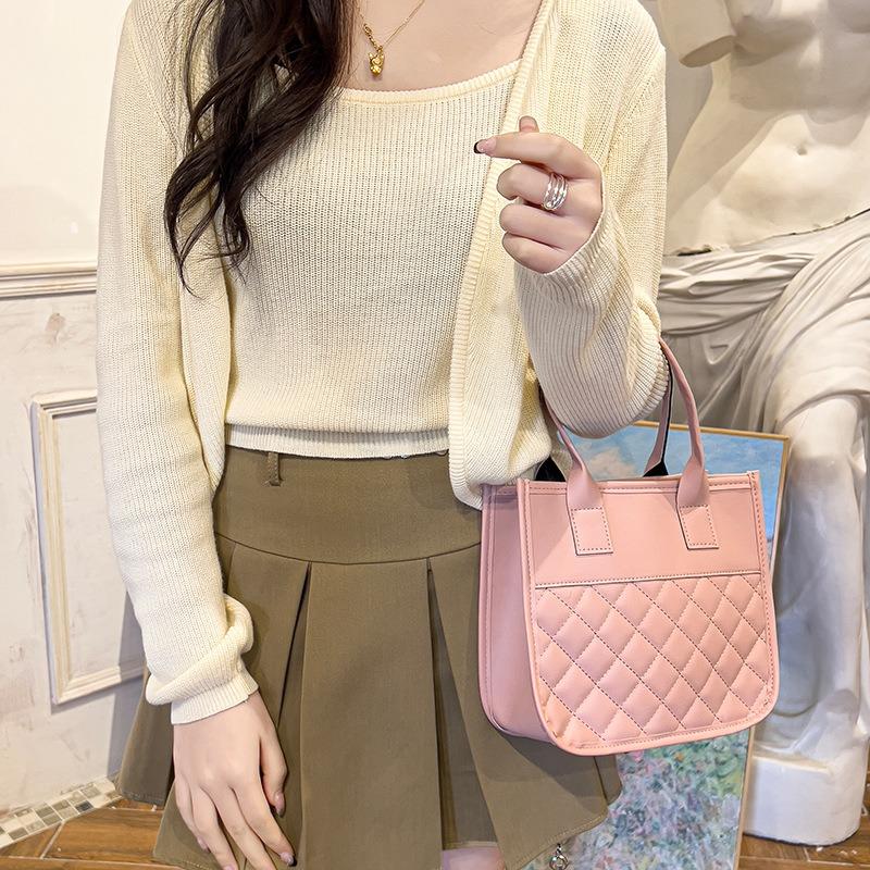 Urban Simple Diamond Women's Handbag Niche Large-capacity Shoulder Messenger Women's Bag