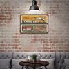 1-Pack Rustic Metal Wall Plaque, 20×30cm and 30×40cm, Shabby Distressed Decor Piece for Kitchen, Restaurant or Lounge