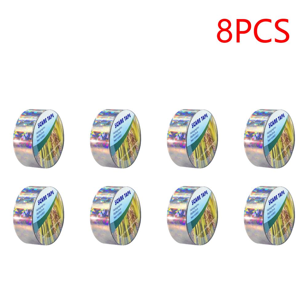 2.4cmx50m Bird Repellent Ribbon Reflective Bird Deterrents Easy-Install Bird Tape for Garden Farm Orchard Or Courtyard