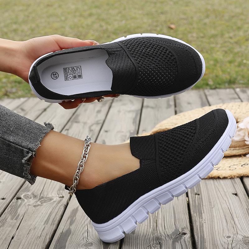 Pantofi Casual Ușori pentru Femei 2025 Vară Tricotați Respirabili Slip On Adidași Femeie Confortabili Talpă Moale Pantofi de Mers Mărimi Mari