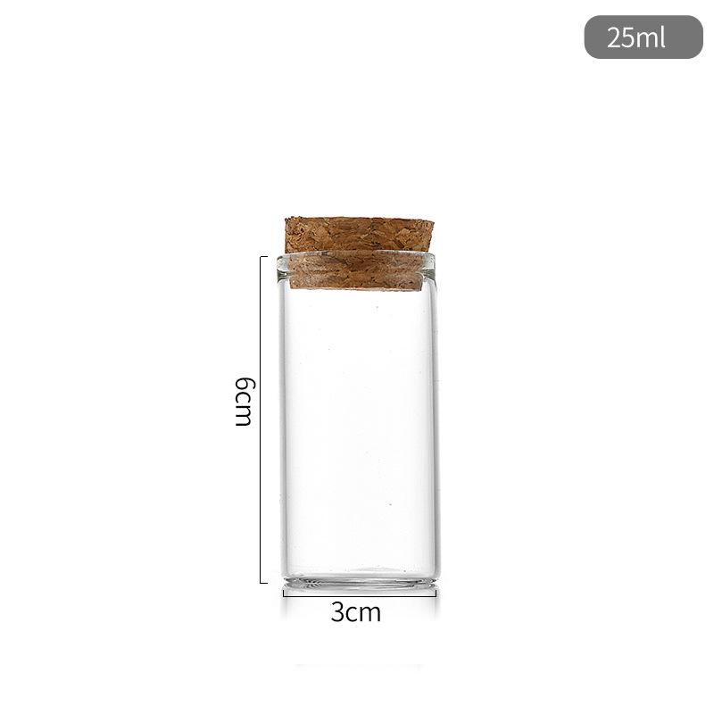 30mm Glass Bottle with Cork Seal for Incense Sticks, Floating Wishes, or Candy Storage.