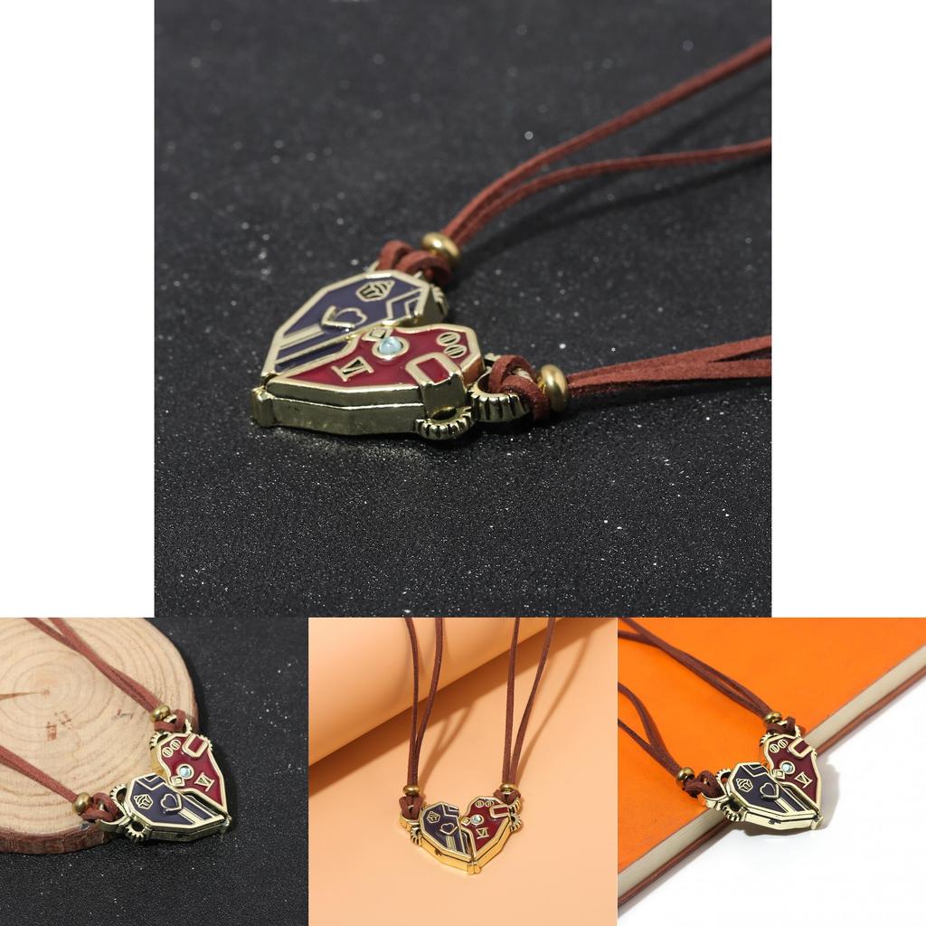 Liga de Leyendas Arcana Katie Leung Vi Collar Corazón Para Parejas Y Amigos Con Colgante de Aleación