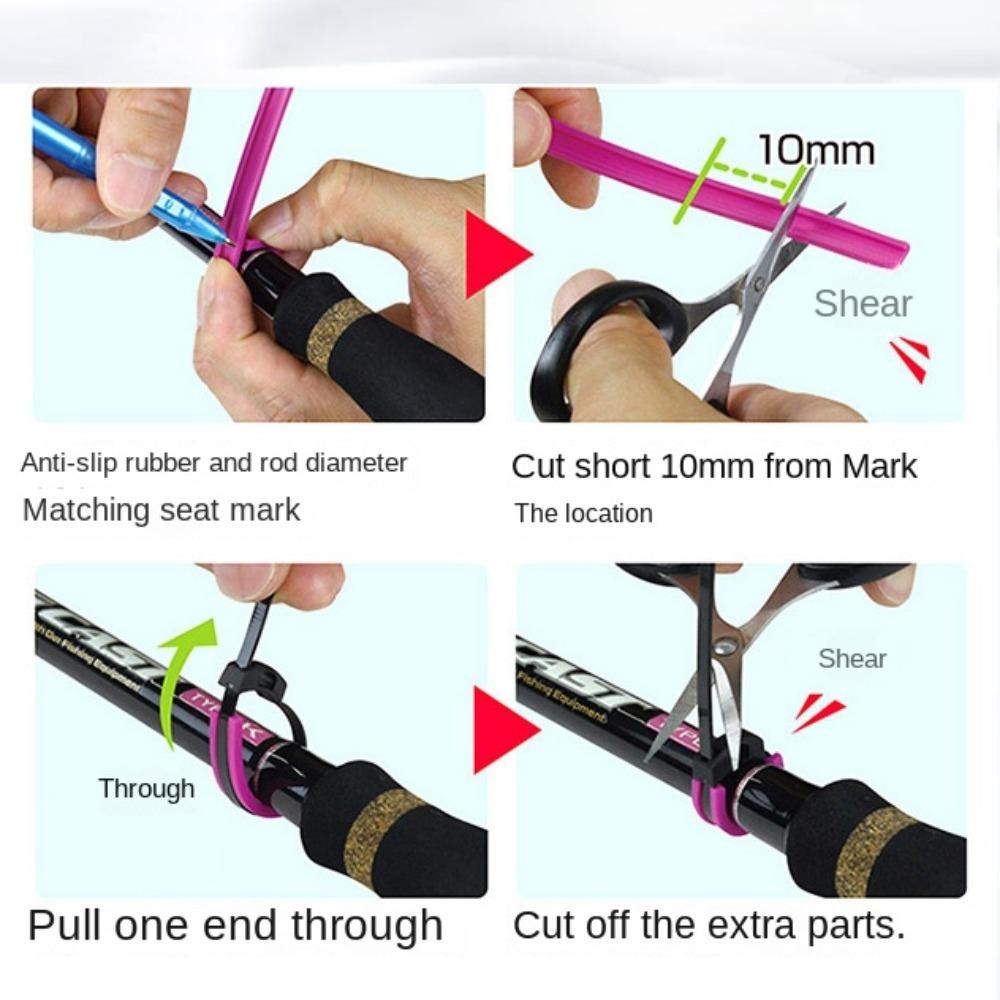 New Rubber Hook Secure Holder Jig Fishing Rod Lures Holders Rubber Rings Safe Hanger Portable