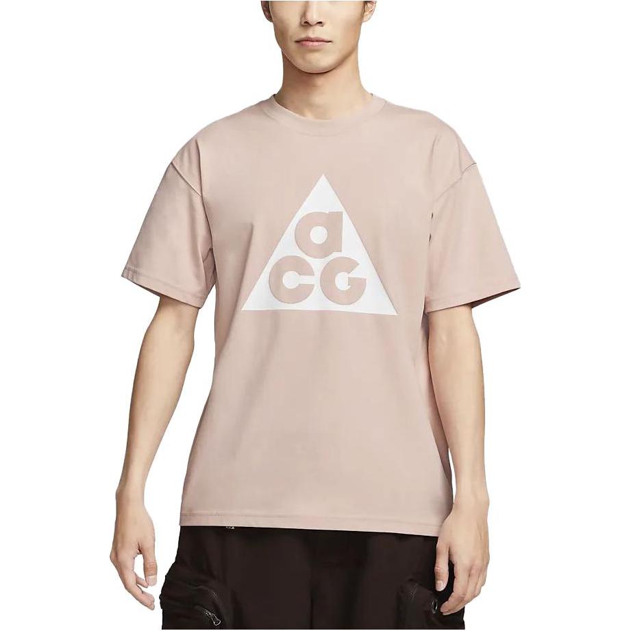 Nike ACG Logo Print Loose Round Neck Short Sleeve T-Shirt Men Tops Pink DJ3645-601