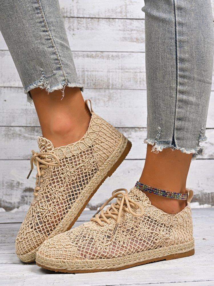 Large Size Strap Round Head European and American Style Hollow Sandals Summer New Thick-soled Casual Women's Shoes