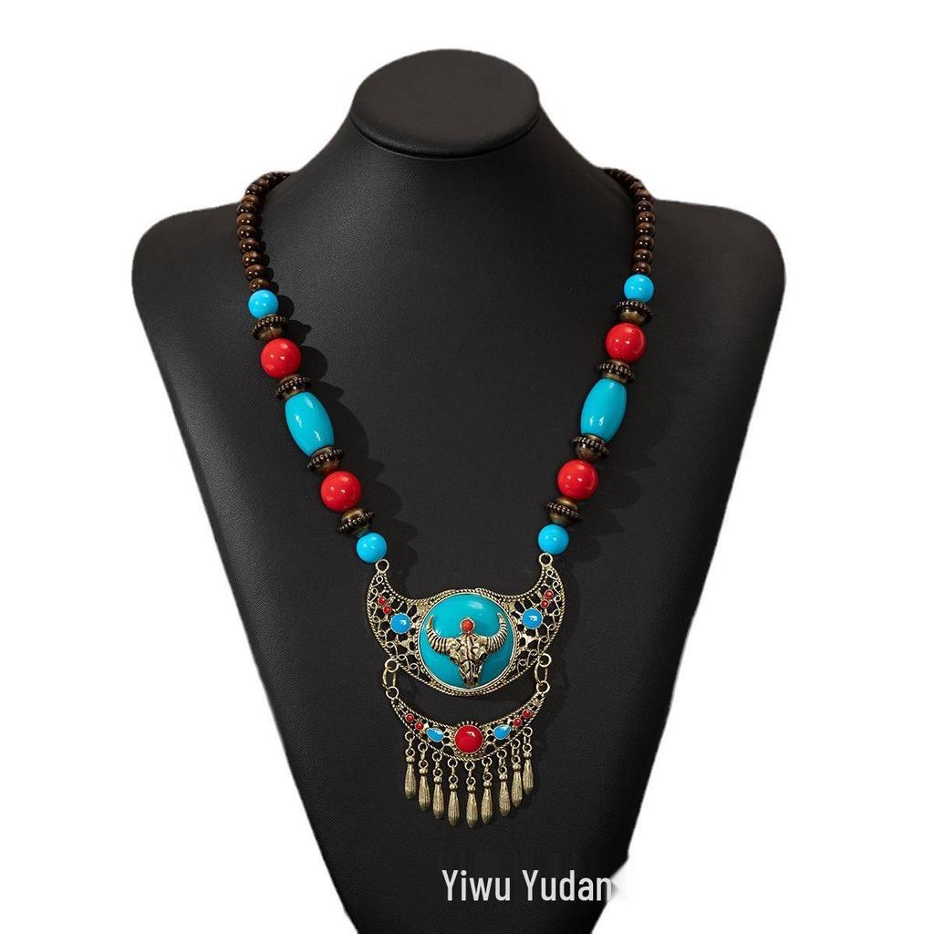 Böhmische Ethnische Tibetische Halskette & Stirnkette für Frauen
