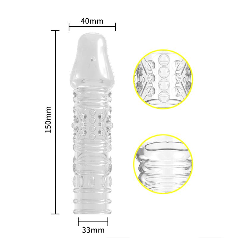 4pcs/set Reusable Condom Crystal Cock Rings Adult Sex Products Penis Sleeves Extension For Men